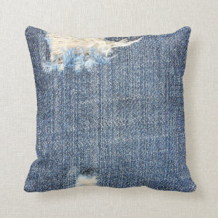 Cojín Decorativo Jeans despojados Faux Look Pillow