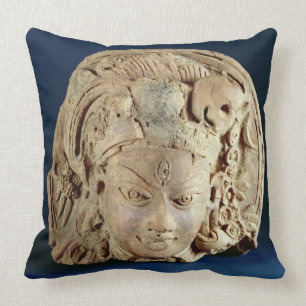 Cojín Decorativo Jefe de Ardhanarisvara, Newal, Unnao (terracota)