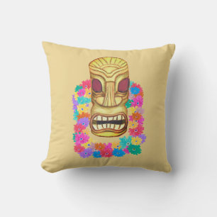 Cojín Decorativo Jefe de Tiki Hawaiian Lei