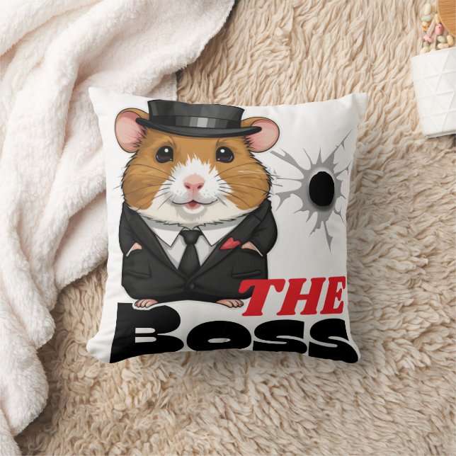 Cojín Decorativo Jefe Hamster Kawaii (Manta)