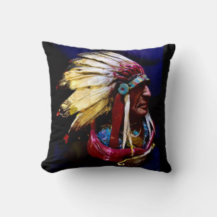 Cojín Decorativo "Jefe Hunkpapa" arte original
