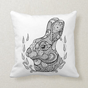 Cojín Decorativo Jefe inspirado del conejo en guirnalda