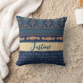 Cojín Decorativo Jeroglíficos egipcios de Lotus Scarab personalizad