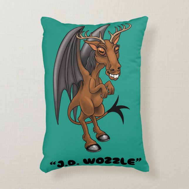Cojín Decorativo Jersey Devil "J.D. Wozzle" Cryptid (Frente (Vertical))