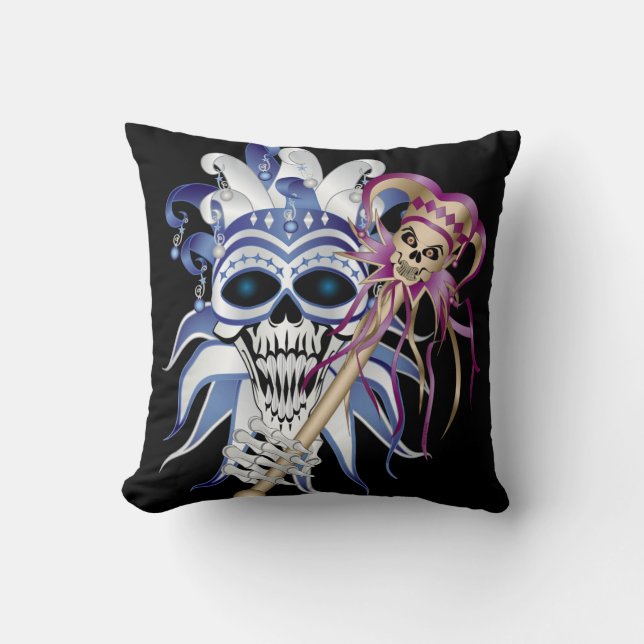 Cojín Decorativo Jester Skull (Anverso)