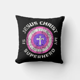 Cojín Decorativo Jesucristo es mi superhéroe Jesús