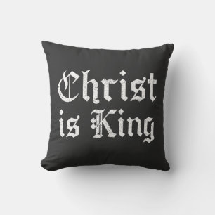 Cojín Decorativo Jesucristo es Rey Arte Grunge Gothic Blackletter