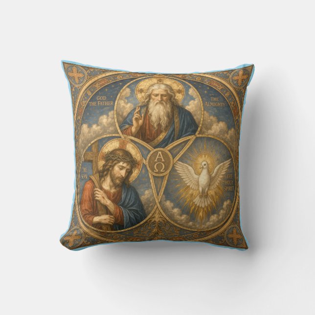 Cojín Decorativo Jesucristo y Feliz (Anverso)