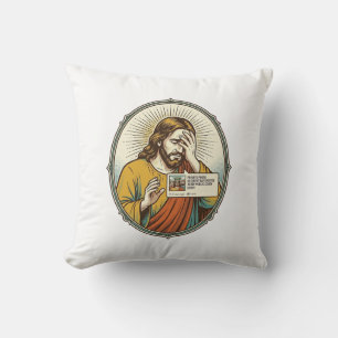 Cojín Decorativo Jesús Agregó a la Historia en Lugar de Mensaje Dir