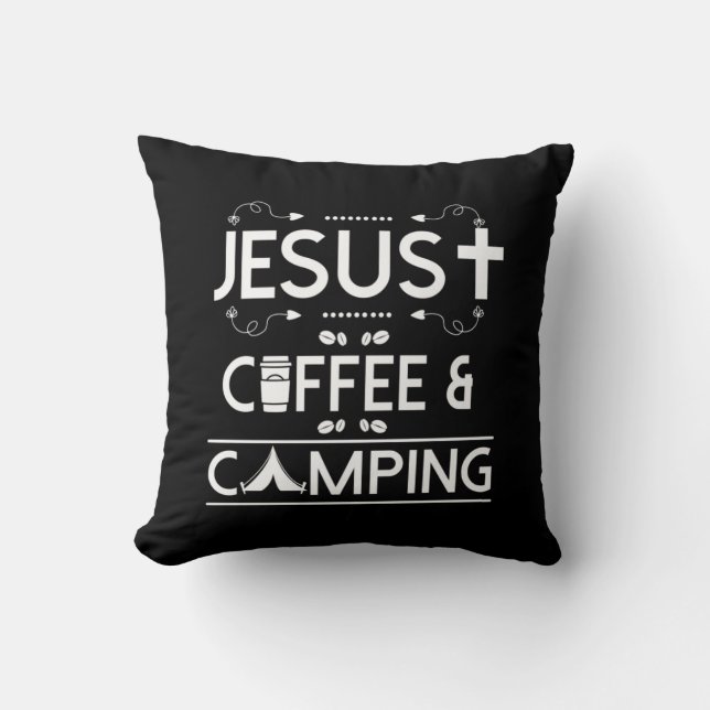 Cojín Decorativo Jesús Café Y Camping (Anverso)