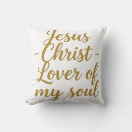 Cojín Decorativo Jesus Christ Lover of My Soul Throw Pillow - 16x16