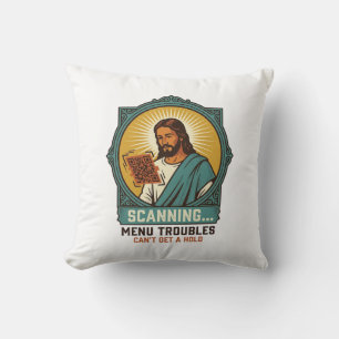 Cojín Decorativo Jesús Código QR Borroso No Se Escanea Menú Humor T