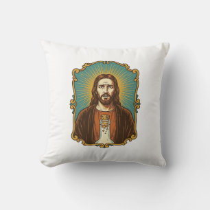 Cojín Decorativo Jesús Corcho De Vino Roto Botella Sumiller Parte