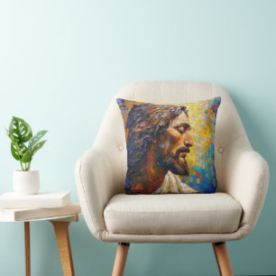 Cojín Decorativo Jesús Cristianismo Neoimpresionismo