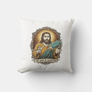 Cojín Decorativo Jesús Dejó Caer Jabón Resbaloso Ducha Torpe Baño