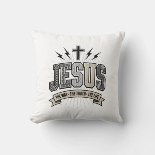 Cojín Decorativo Jesús El Camino La Verdad La Vida Cristiano Vintag