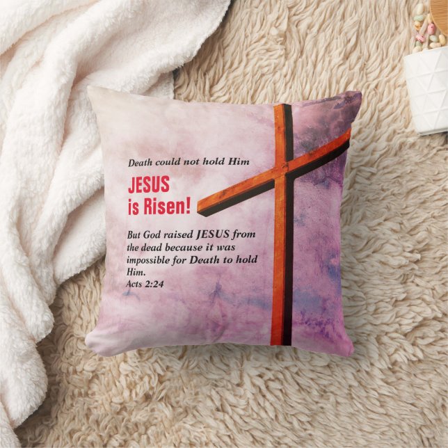 Cojín Decorativo JESÚS ES AYUDA Cristiana RISEN (Manta)