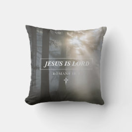 Cojín Decorativo Jesús es el SEÑOR romaní 10: 9 versos de la Biblia