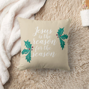 Cojín Decorativo Jesús es la Razón de la Temporada de Navidad