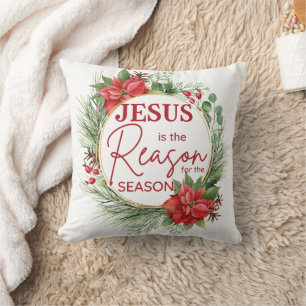 Cojín Decorativo Jesús es la razón para los Navidades de temporada