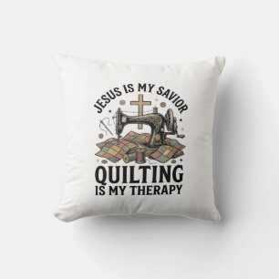 Cojín Decorativo Jesús Es Mi Salvador El Quilting Es Mi Terapia