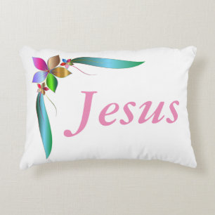 COJÍN DECORATIVO JESUS FLOWER RIBBON