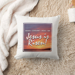 Cojín Decorativo JESÚS HA RESUCITADO Pascua de Resurrección cristia