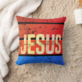 Cojín Decorativo Jesús, la forma en que la verdad y la vida puesta