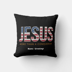Cojín Decorativo Jesús más que un conquistador golpeando a los cris