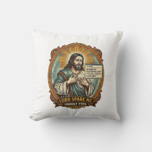 Cojín Decorativo Jesús Mensaje de Autocorrección Incorrecto Jefe Ve