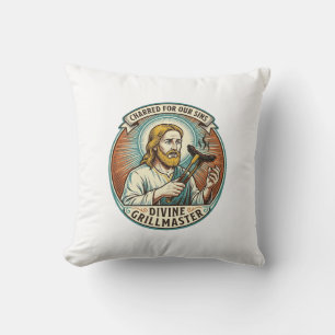 Cojín Decorativo Jesús Perrito Caliente Completamente Quemado Negro