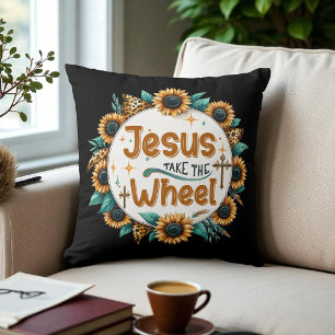 Cojín Decorativo Jesús Religioso Cristiano Toma el Volante