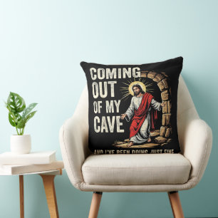 Cojín Decorativo Jesús saliendo de mi cueva