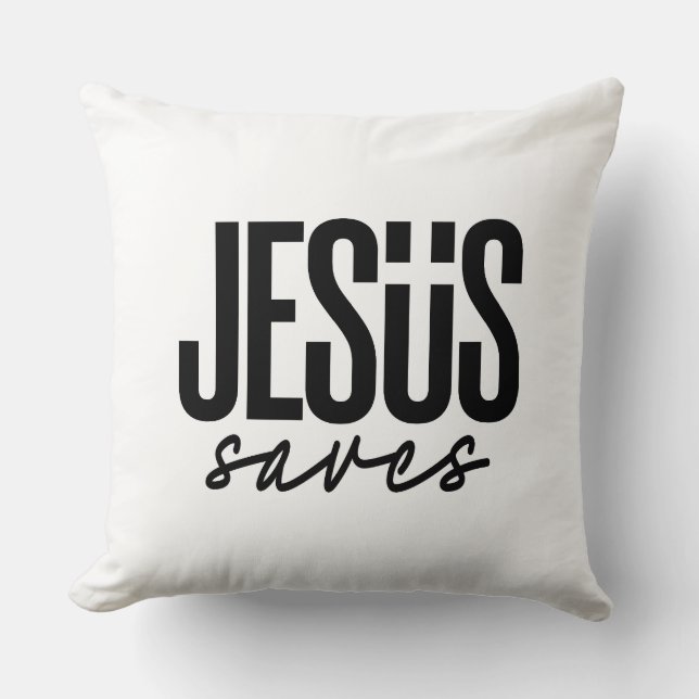 COJÍN DECORATIVO JESUS SAVES (Anverso)
