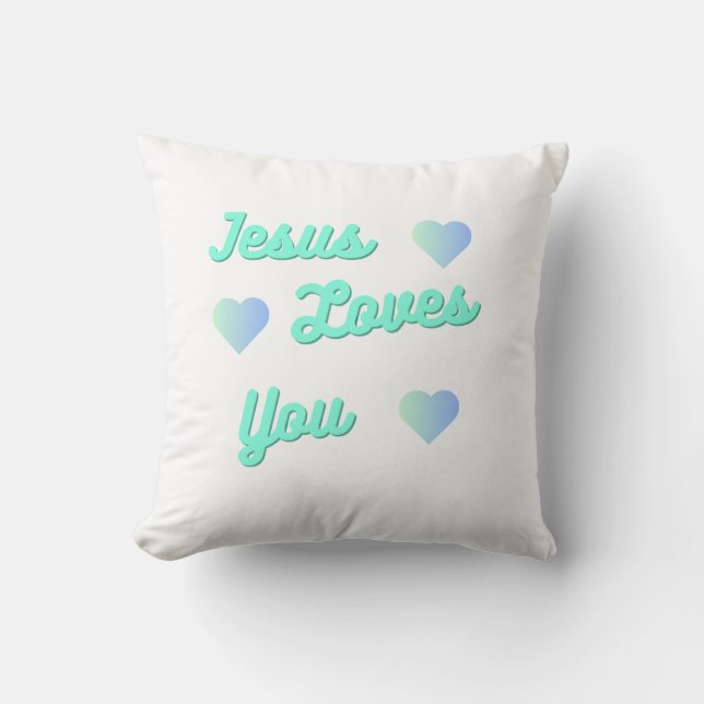 Cojín Decorativo Jesús te ama (Anverso)