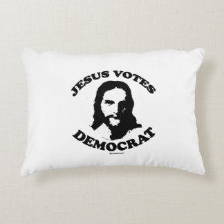 Cojín Decorativo Jesús vota al demócrata