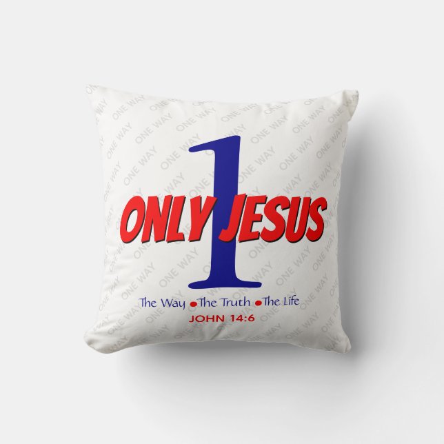 Cojín Decorativo Jesús Way Truth Life Christian (Anverso)