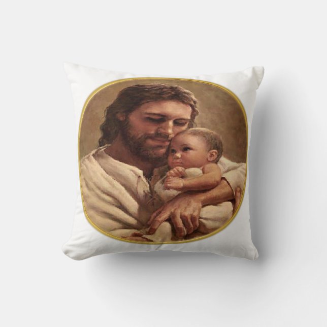 Cojín Decorativo Jesús y niño (Anverso)