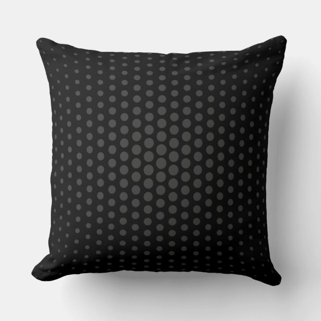 Cojín Decorativo Jet Techno Dots Modern Black (Anverso)