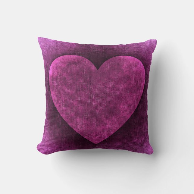 Cojín Decorativo Jewel Purple Heart Textured Look (Anverso)