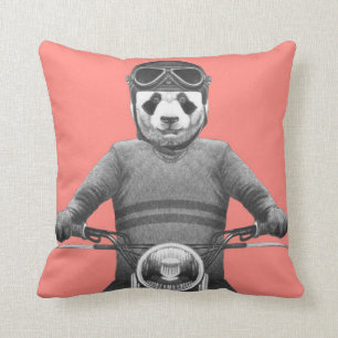 Cojín Decorativo Jinete de Motorcyle de la panda