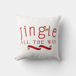 Cojín Decorativo JINGLE ALL THE WAY Almohadón de lanzamiento de fra