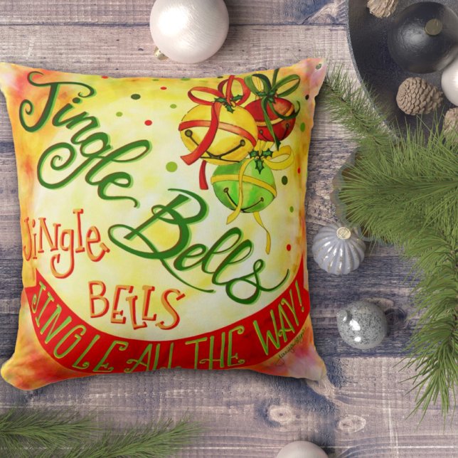 Cojín Decorativo Jingle Bells Festive Navidades de diversión con es (Subido por el creador)