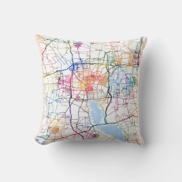 Cojín Decorativo Jining China City Map