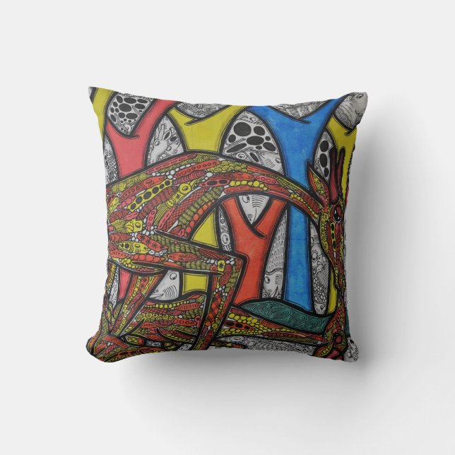 Cojín Decorativo Jirafa de la madre (Anverso)