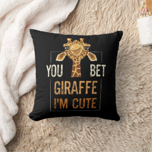 Cojín Decorativo Jirafa Sarcastica Adorable Amante de los Animales 