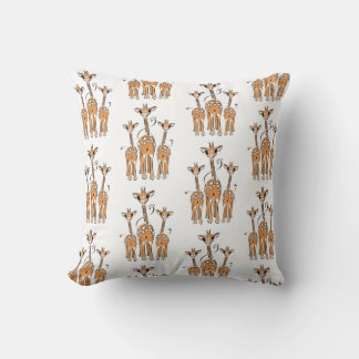 Cojín Decorativo Jirafas Bebés Lindas, animales de safari
