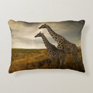 Cojín Decorativo Jirafas y el paisaje