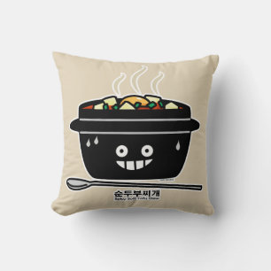 Cojín Decorativo Jjigae suaves picantes coreanos de Sundubu de la