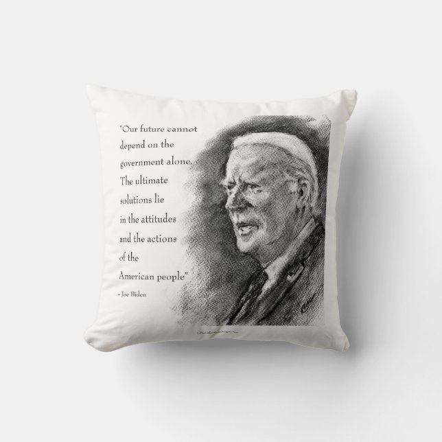 Cojín Decorativo Joe Biden & Cita (Anverso)